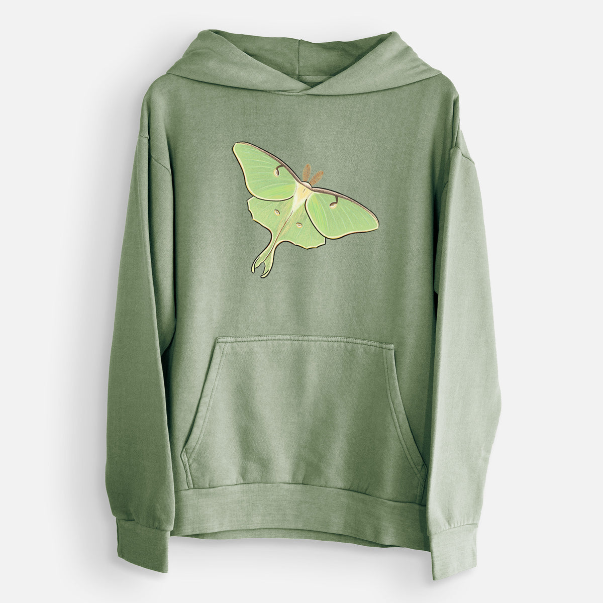 Vibrant Luna Moth - Actias luna  - Urban Heavyweight Hoodie