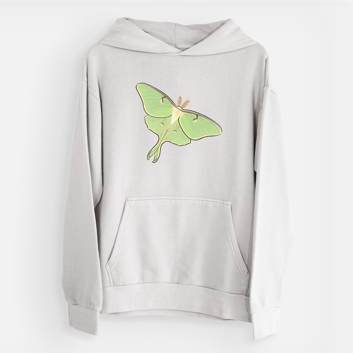 Vibrant Luna Moth - Actias luna  - Urban Heavyweight Hoodie