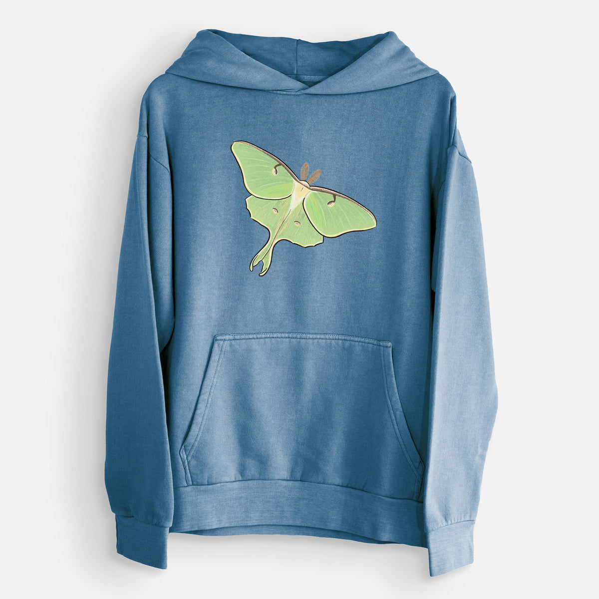 Vibrant Luna Moth - Actias luna  - Urban Heavyweight Hoodie