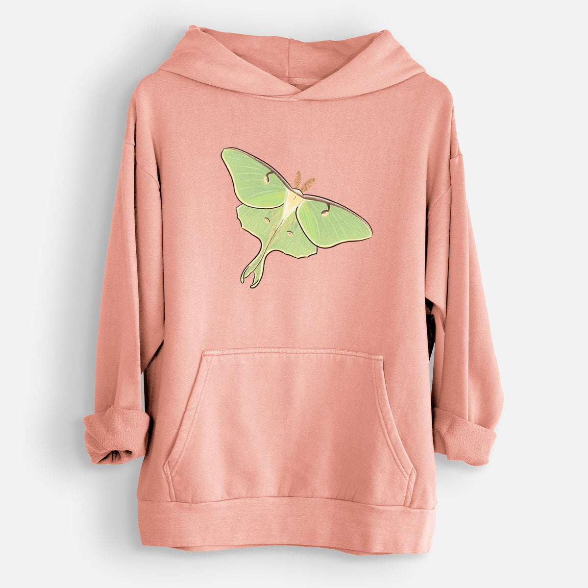 Vibrant Luna Moth - Actias luna  - Urban Heavyweight Hoodie