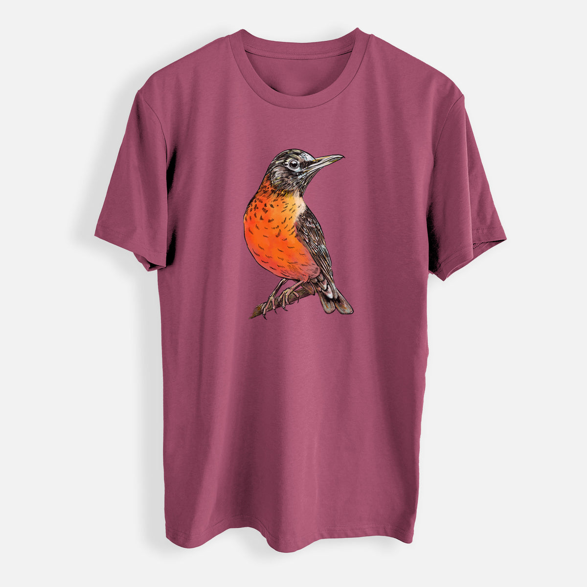 Vibrant American Robin - Turdus migratorius - Mens Everyday Staple Tee