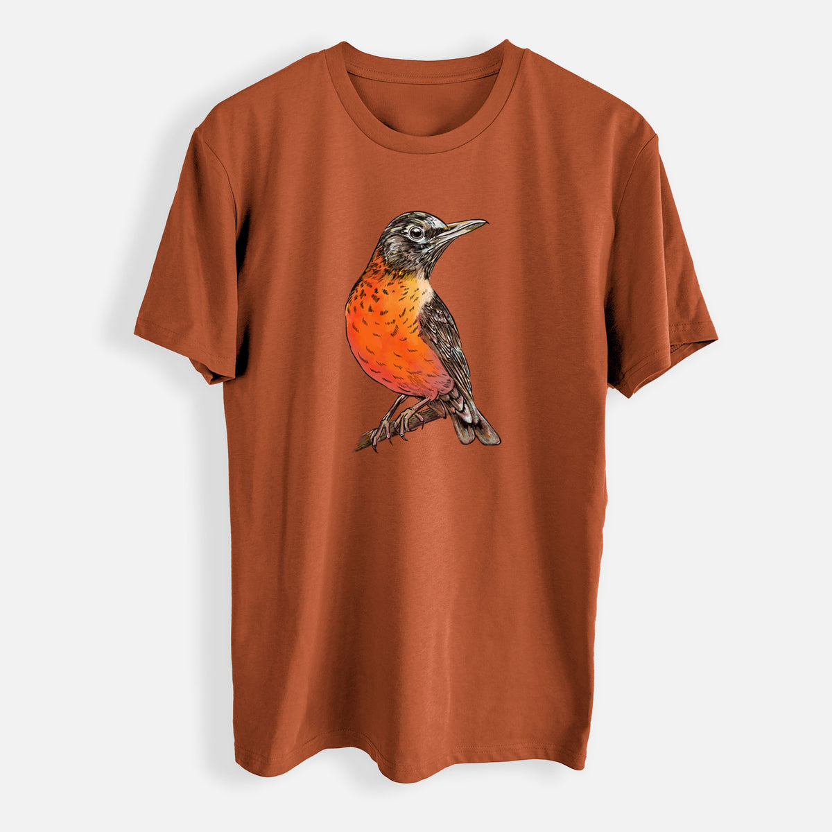 Vibrant American Robin - Turdus migratorius - Mens Everyday Staple Tee