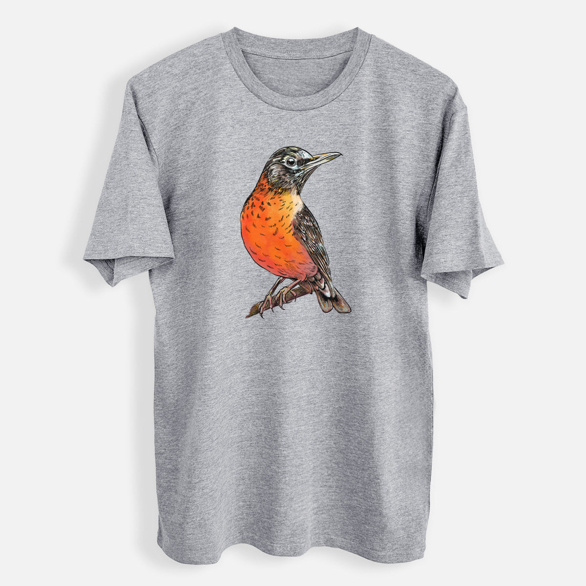 Vibrant American Robin - Turdus migratorius - Mens Everyday Staple Tee