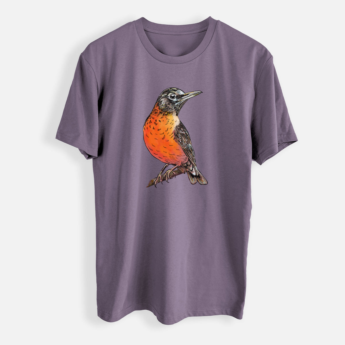 Vibrant American Robin - Turdus migratorius - Mens Everyday Staple Tee