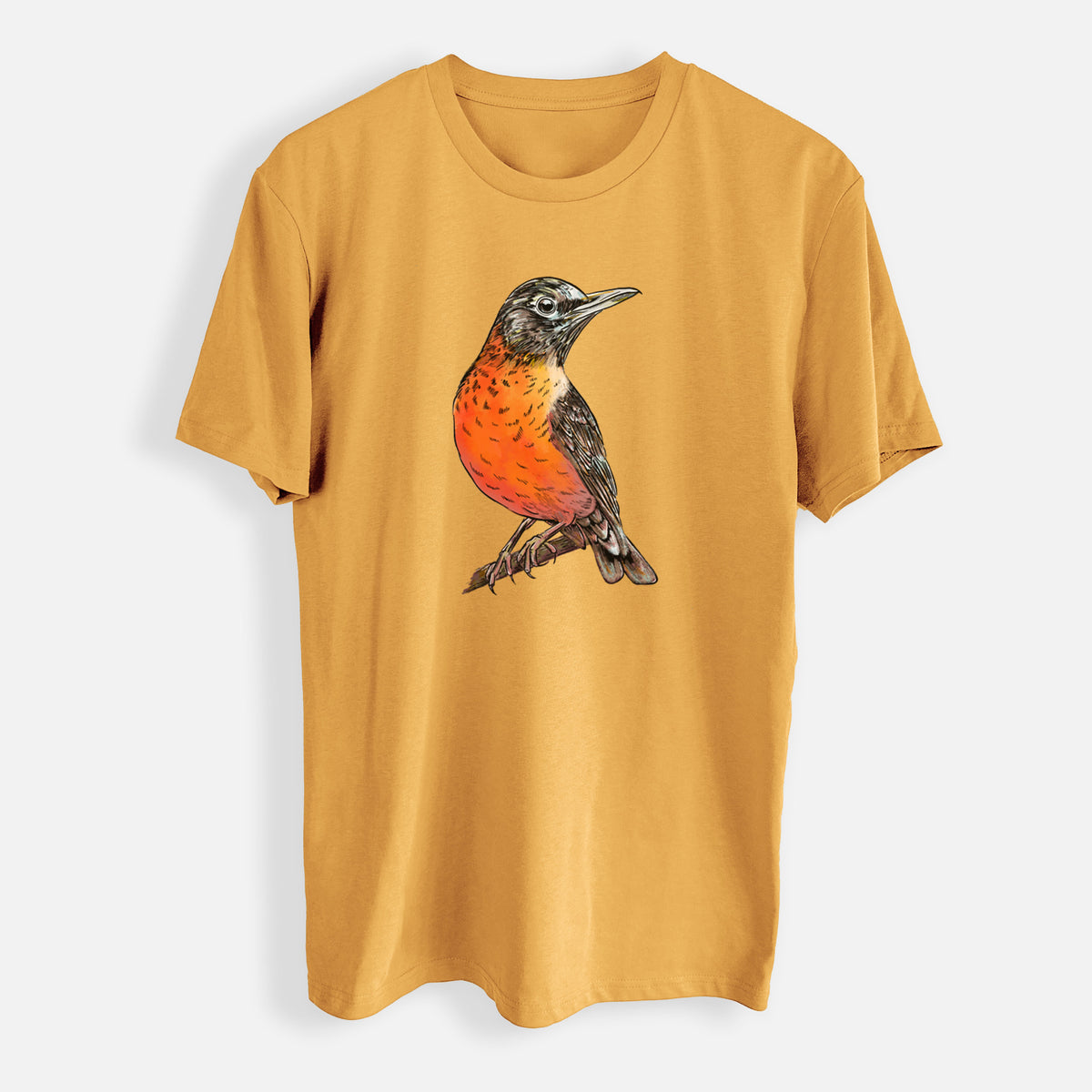 Vibrant American Robin - Turdus migratorius - Mens Everyday Staple Tee