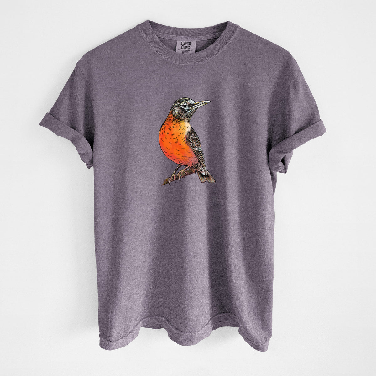Vibrant American Robin - Turdus migratorius - Unisex Comfort Colors Garment-Dyed Heavyweight T-shirt