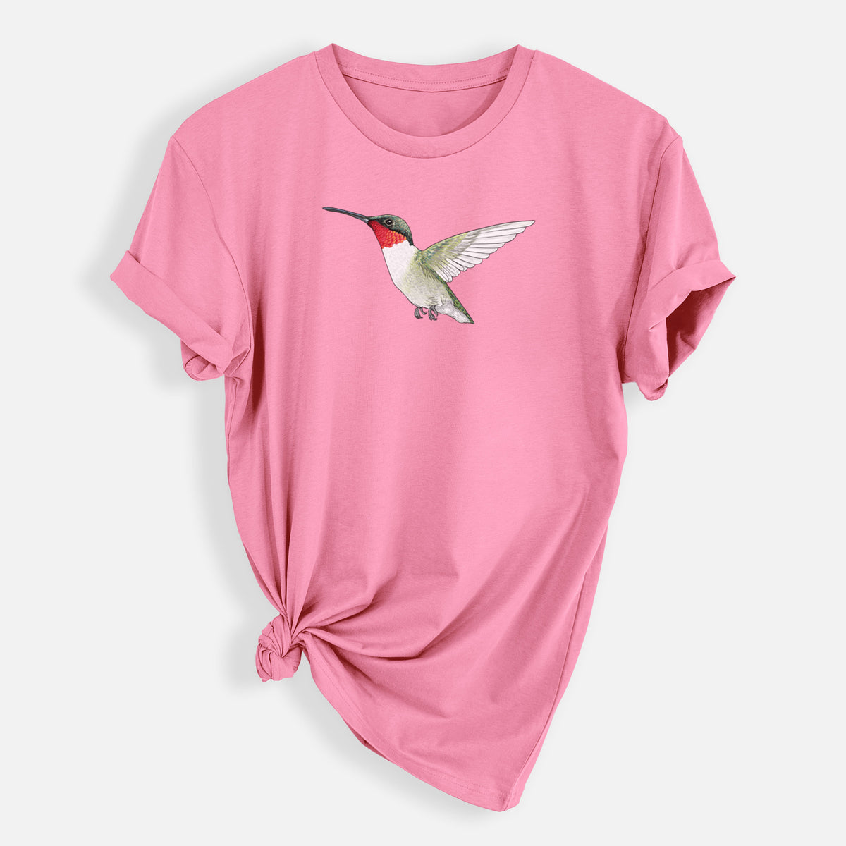 Vibrant Ruby-throated Hummingbird - Archilochus colubris - Mens Everyday Staple Tee