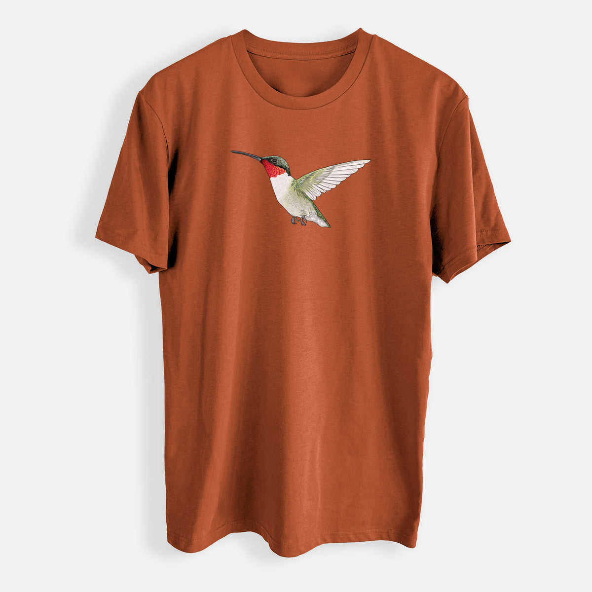 Vibrant Ruby-throated Hummingbird - Archilochus colubris - Mens Everyday Staple Tee