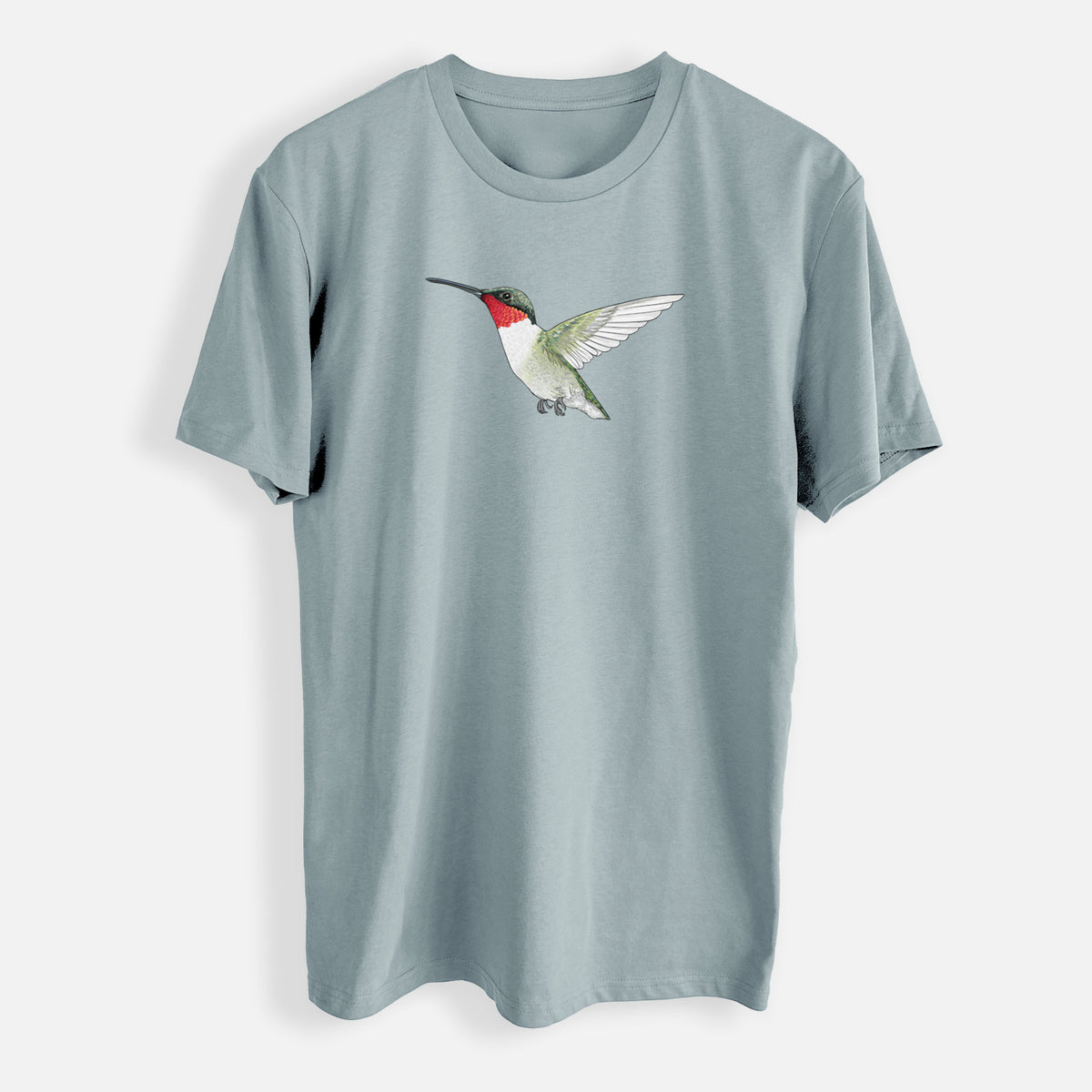 Vibrant Ruby-throated Hummingbird - Archilochus colubris - Mens Everyday Staple Tee