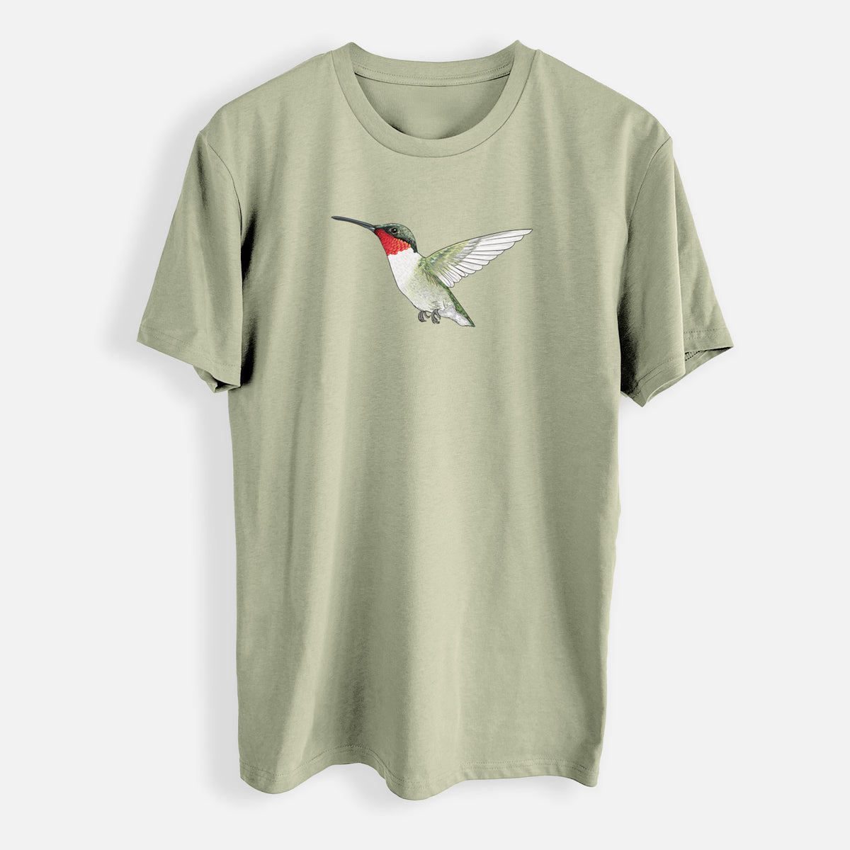 Vibrant Ruby-throated Hummingbird - Archilochus colubris - Mens Everyday Staple Tee