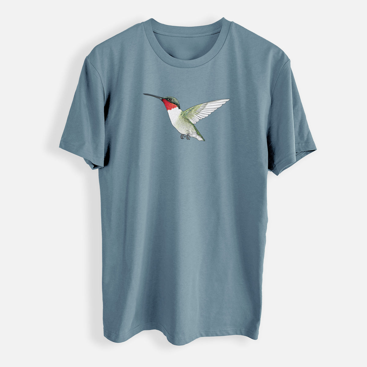 Vibrant Ruby-throated Hummingbird - Archilochus colubris - Mens Everyday Staple Tee