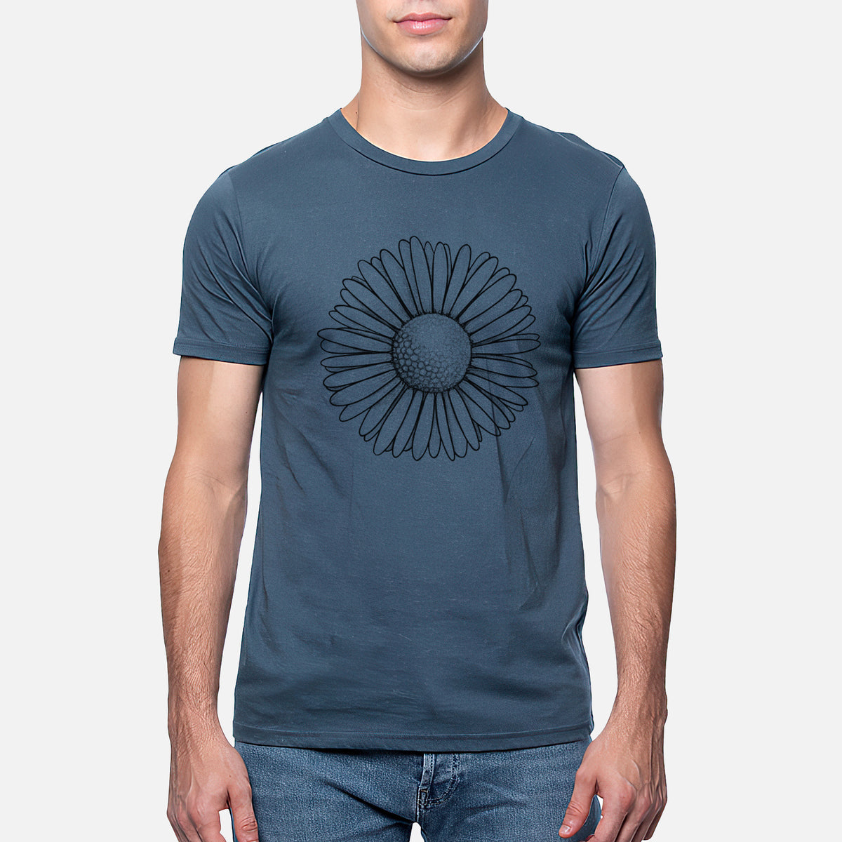 CLOSEOUT - Bellis perennis - The Common Daisy - Unisex Crewneck - Made in USA - 100% Organic Cotton