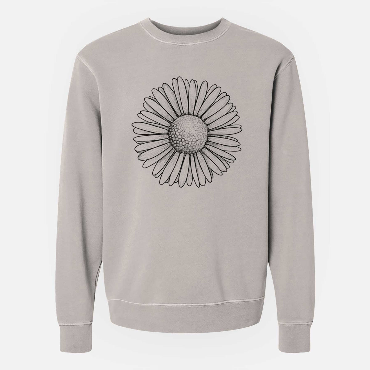 Bellis perennis - The Common Daisy - Unisex Pigment Dyed Crew Sweatshirt