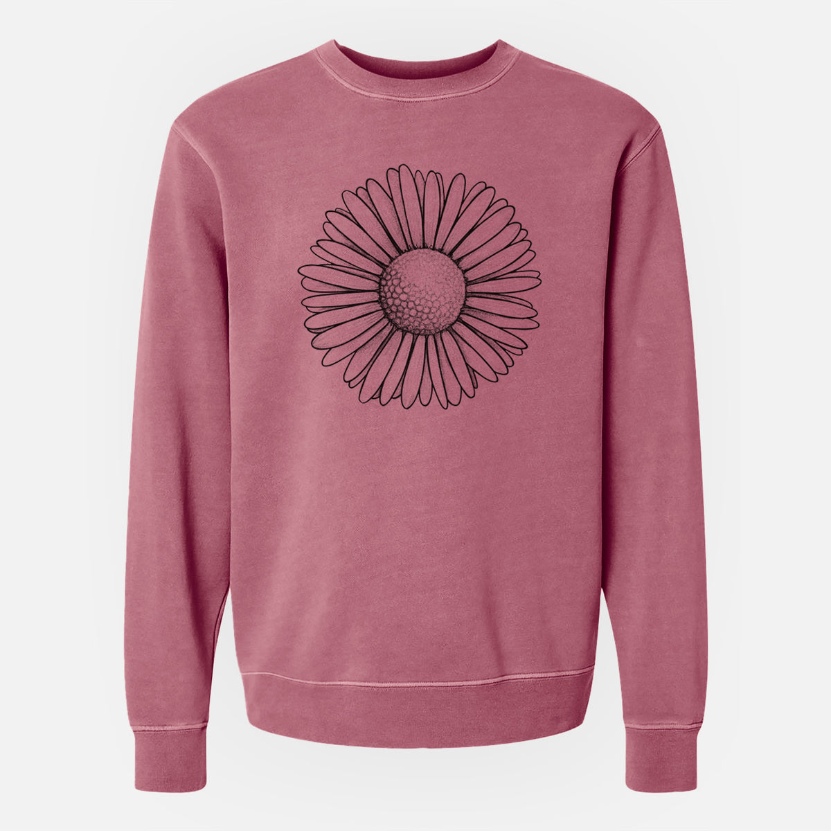 Bellis perennis - The Common Daisy - Unisex Pigment Dyed Crew Sweatshirt