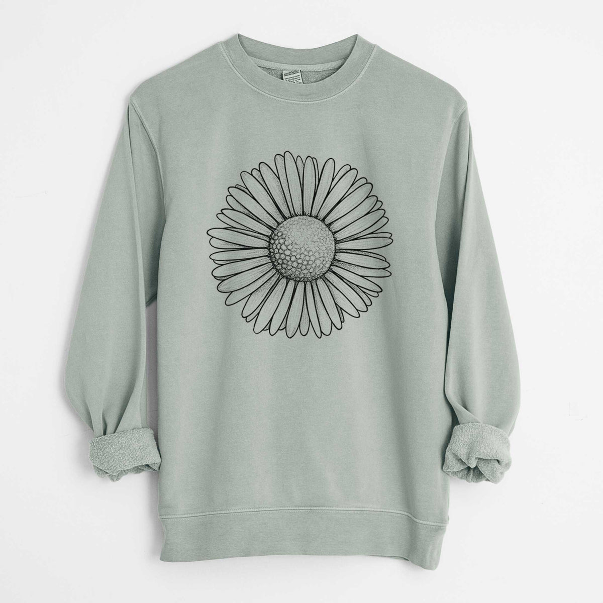 Bellis perennis - The Common Daisy - Unisex Pigment Dyed Crew Sweatshirt