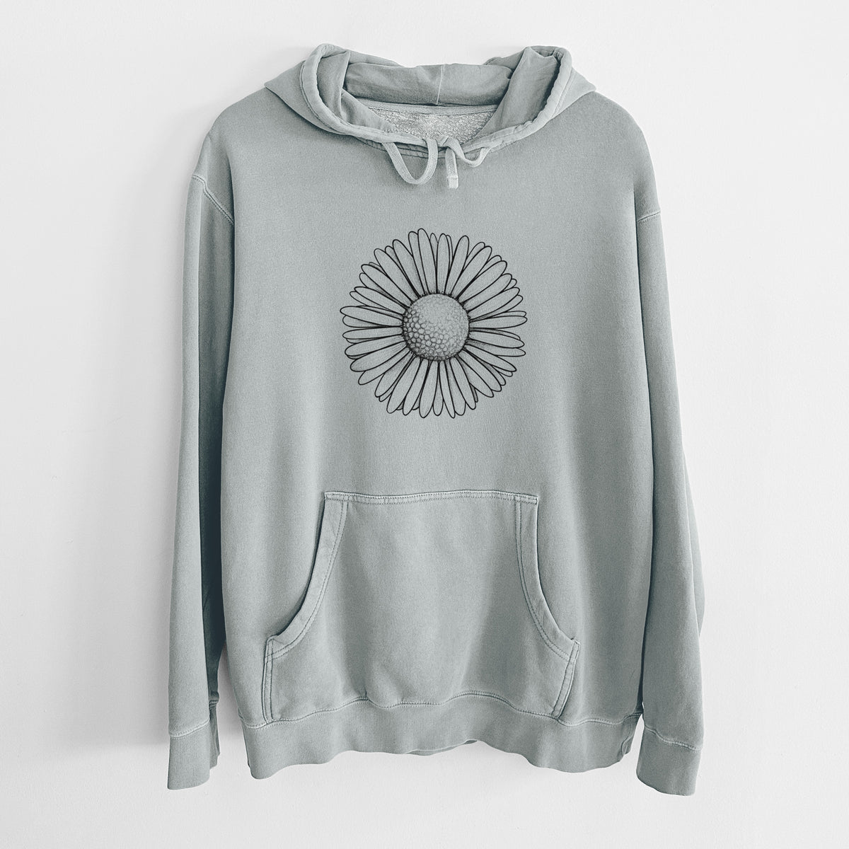 Bellis perennis - The Common Daisy - Unisex Pigment Dyed Hoodie