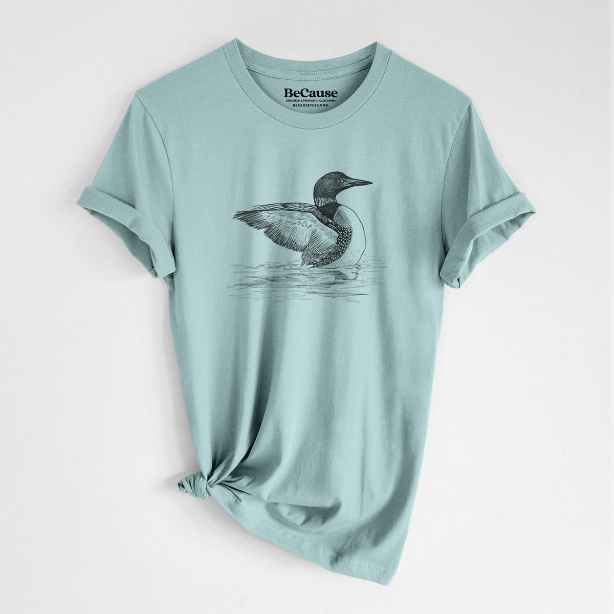 Common Loon - Gavia immer - Lightweight 100% Cotton Unisex Crewneck