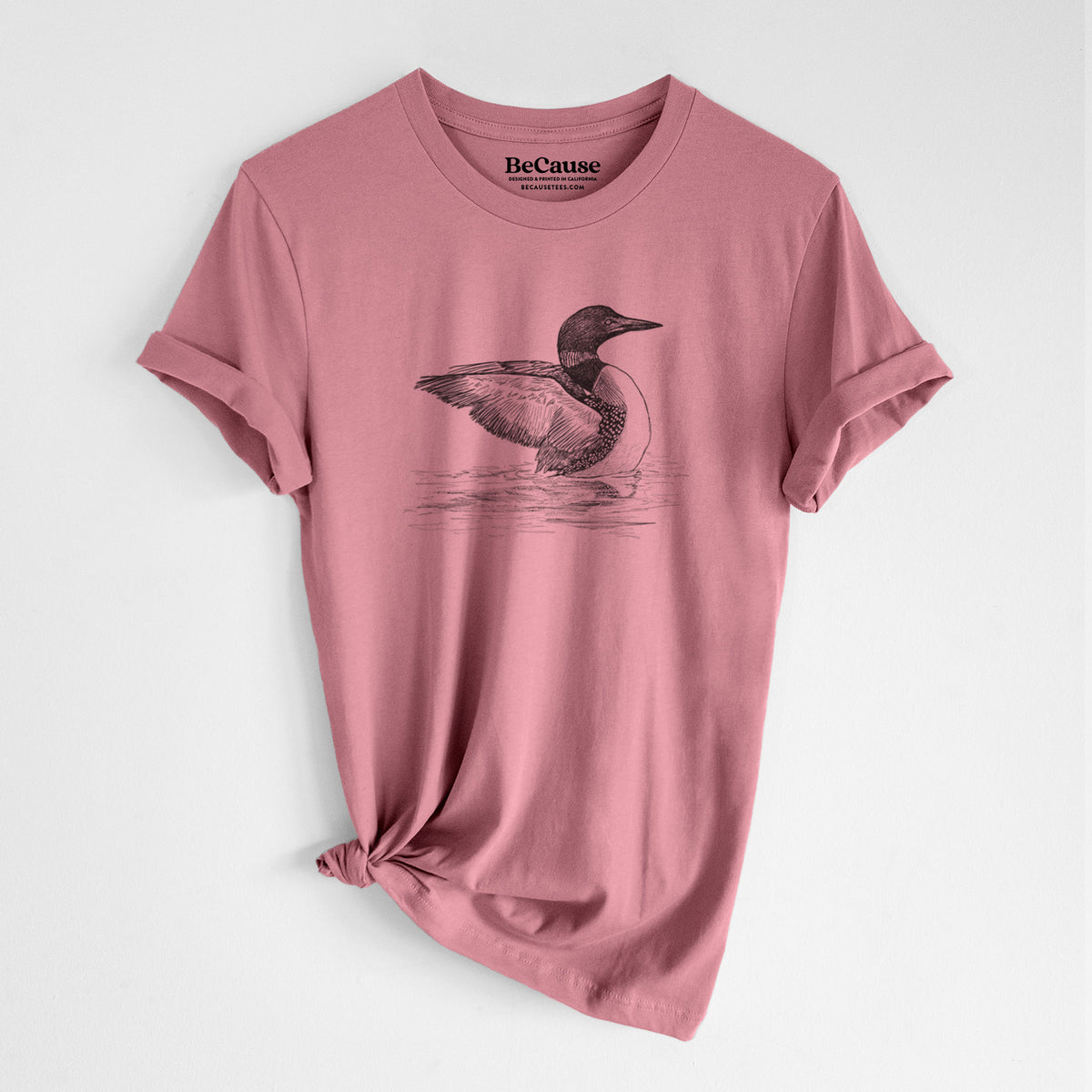 Common Loon - Gavia immer - Lightweight 100% Cotton Unisex Crewneck