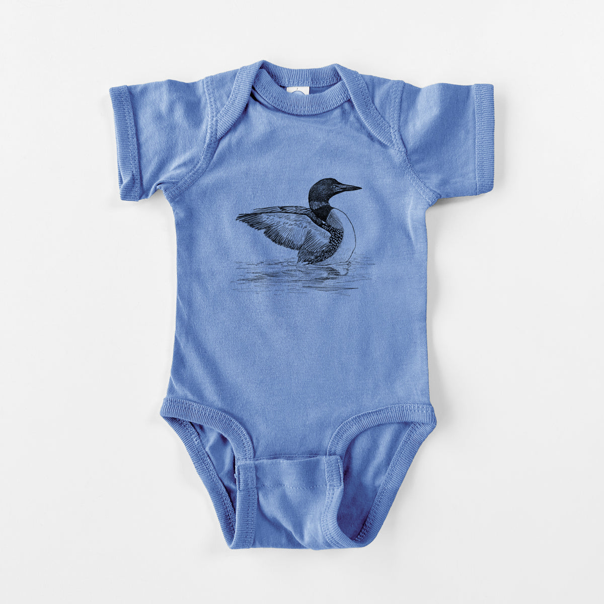 Common Loon - Gavia immer - Baby Fine Jersey Bodysuit