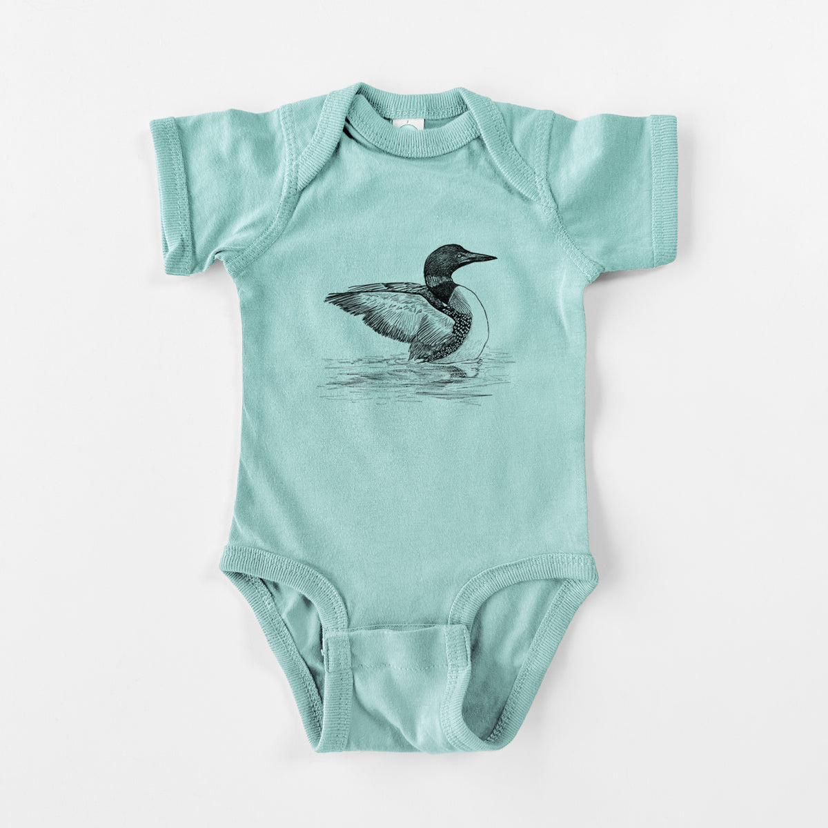 Common Loon - Gavia immer - Baby Fine Jersey Bodysuit