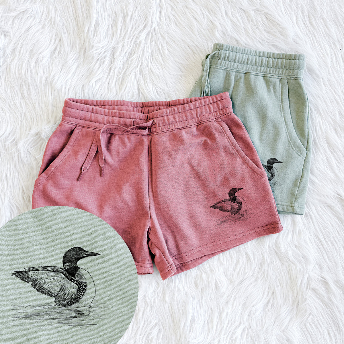Common Loon - Gavia immer - Women&#39;s Cali Wave Shorts