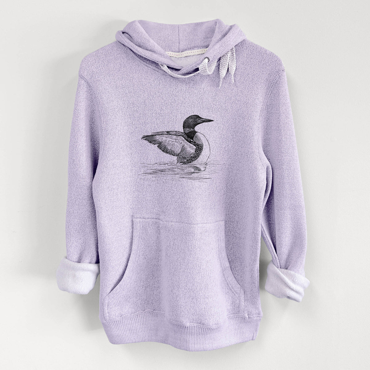 Common Loon - Gavia immer - Knit Hoodie