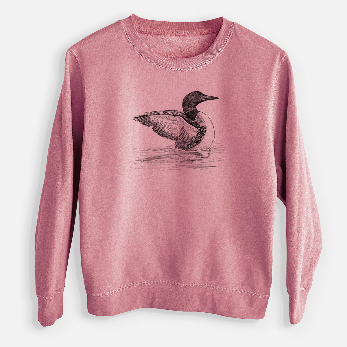 Common Loon - Gavia immer - Youth Lightweight Crewneck Sweatshirt