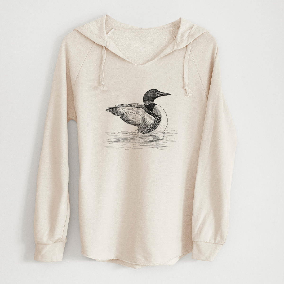 Common Loon - Gavia immer - Cali Wave Hooded Sweatshirt