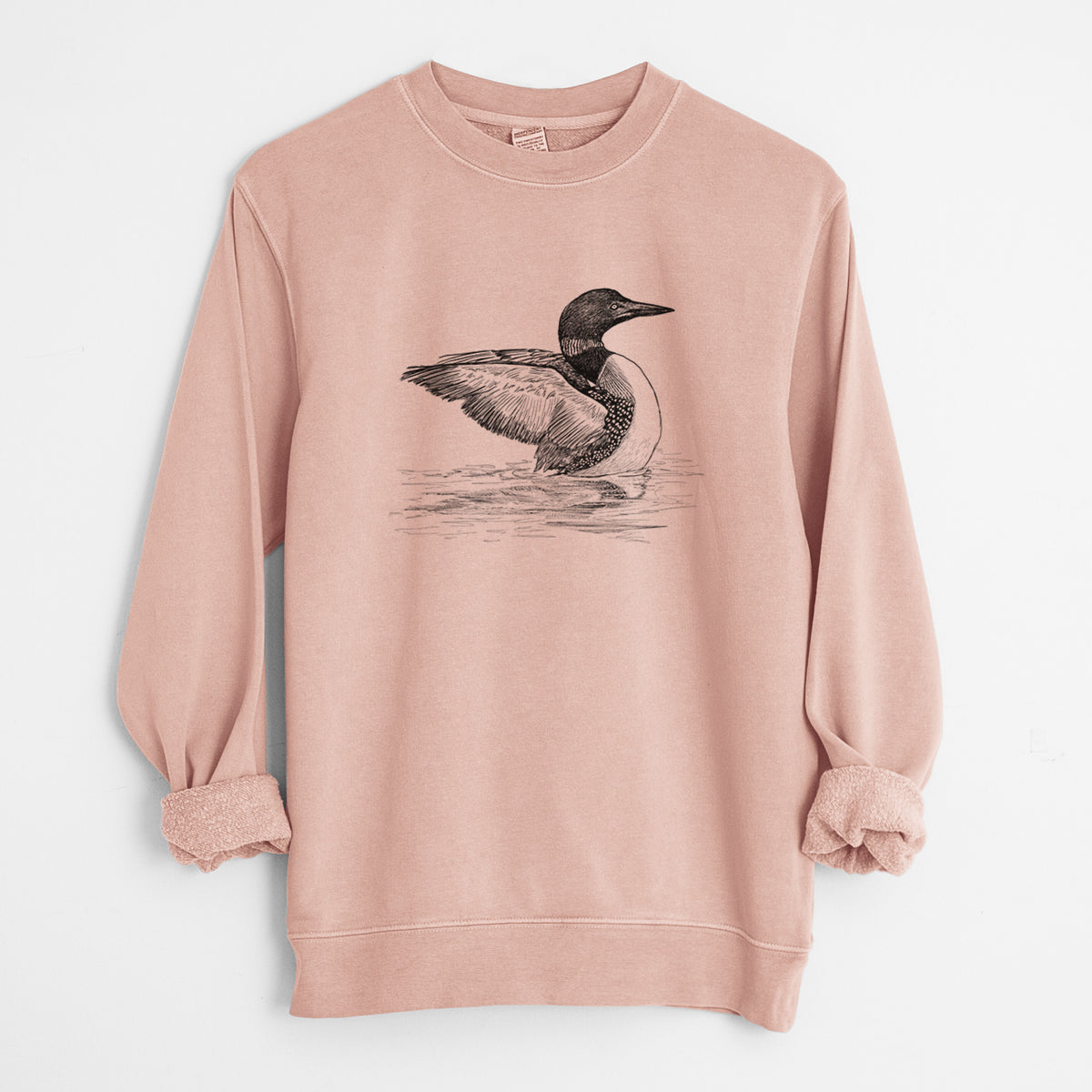 Common Loon - Gavia immer - Unisex Pigment Dyed Crew Sweatshirt