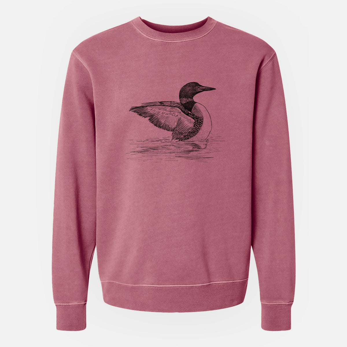 Common Loon - Gavia immer - Unisex Pigment Dyed Crew Sweatshirt