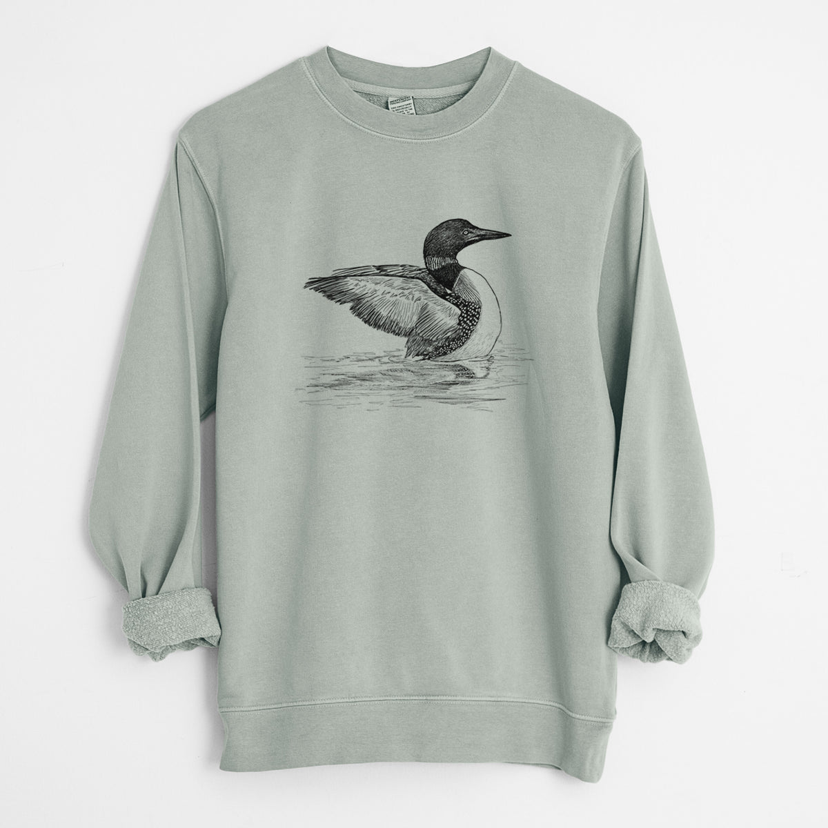 Common Loon - Gavia immer - Unisex Pigment Dyed Crew Sweatshirt