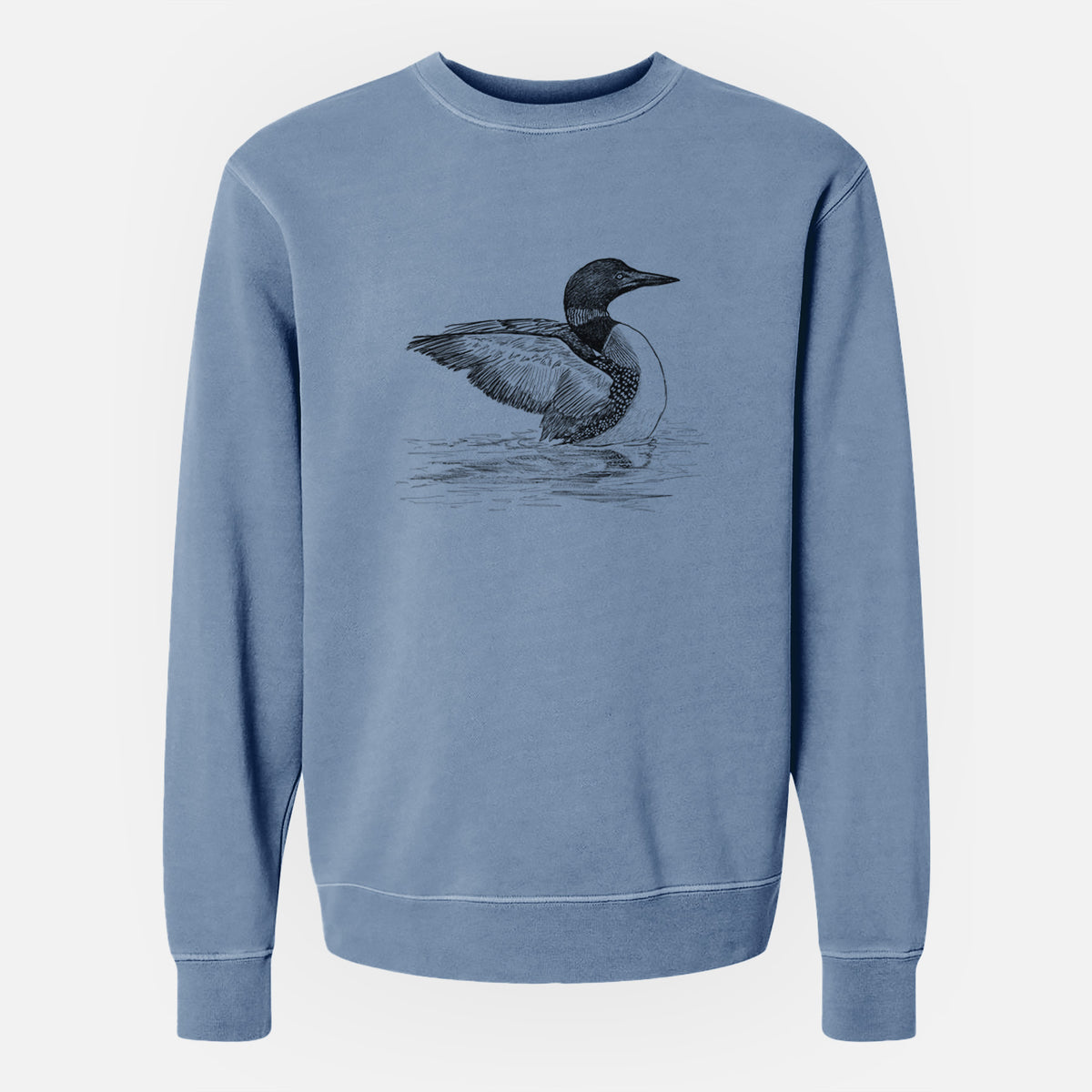 Common Loon - Gavia immer - Unisex Pigment Dyed Crew Sweatshirt