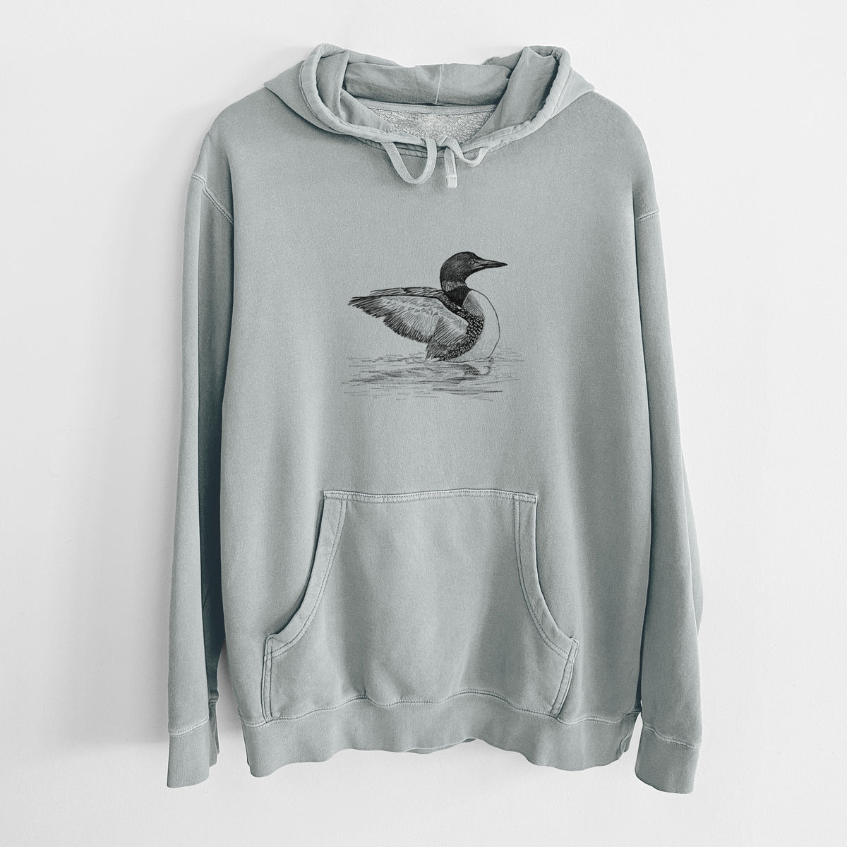 Common Loon - Gavia immer - Unisex Pigment Dyed Hoodie