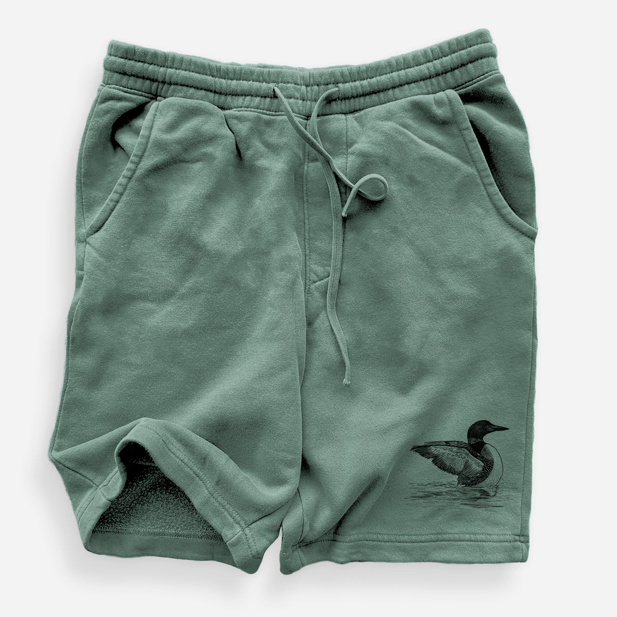 Common Loon - Gavia immer - Unisex Pigment Dyed Shorts