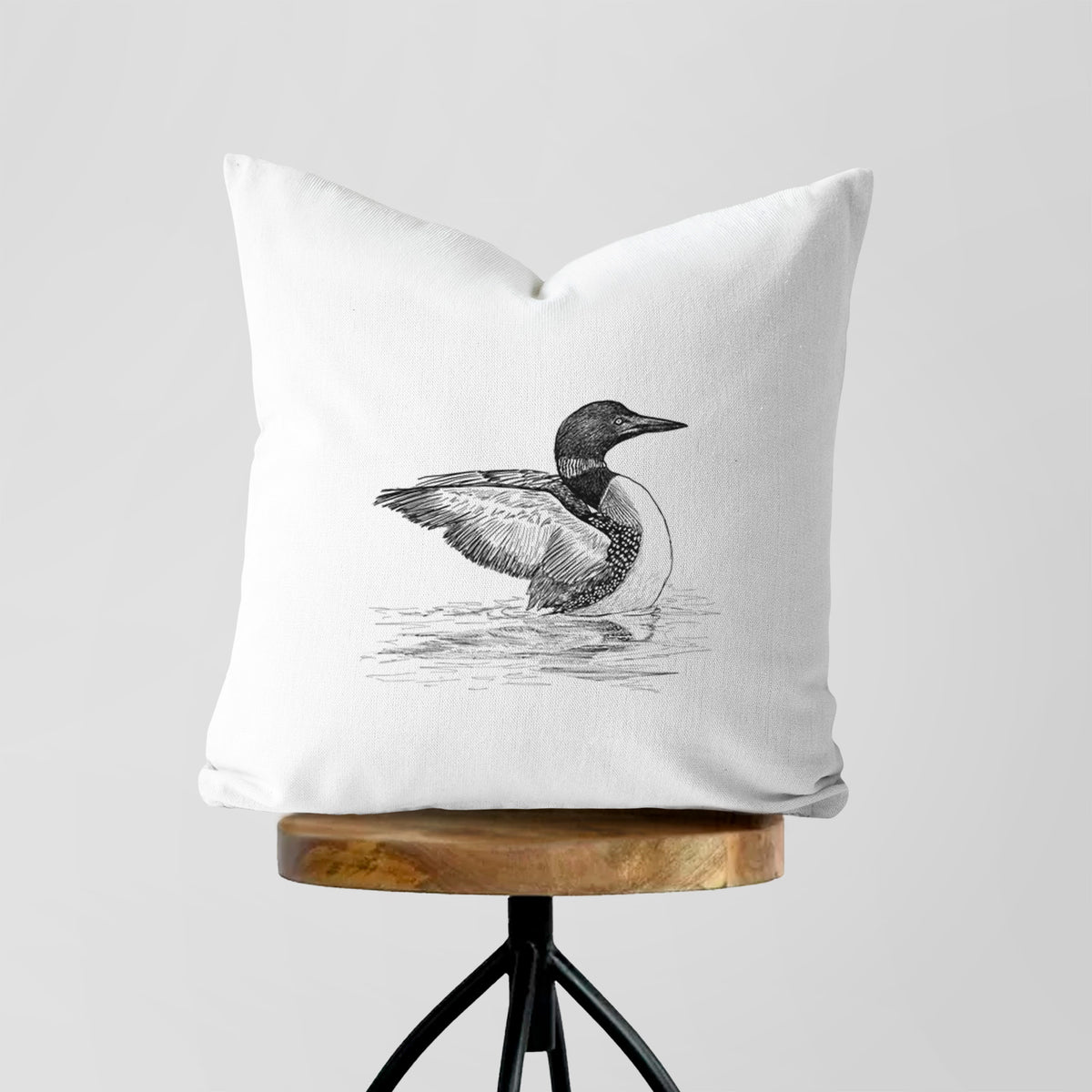 Common Loon - Gavia immer - Throw Pillow Cover