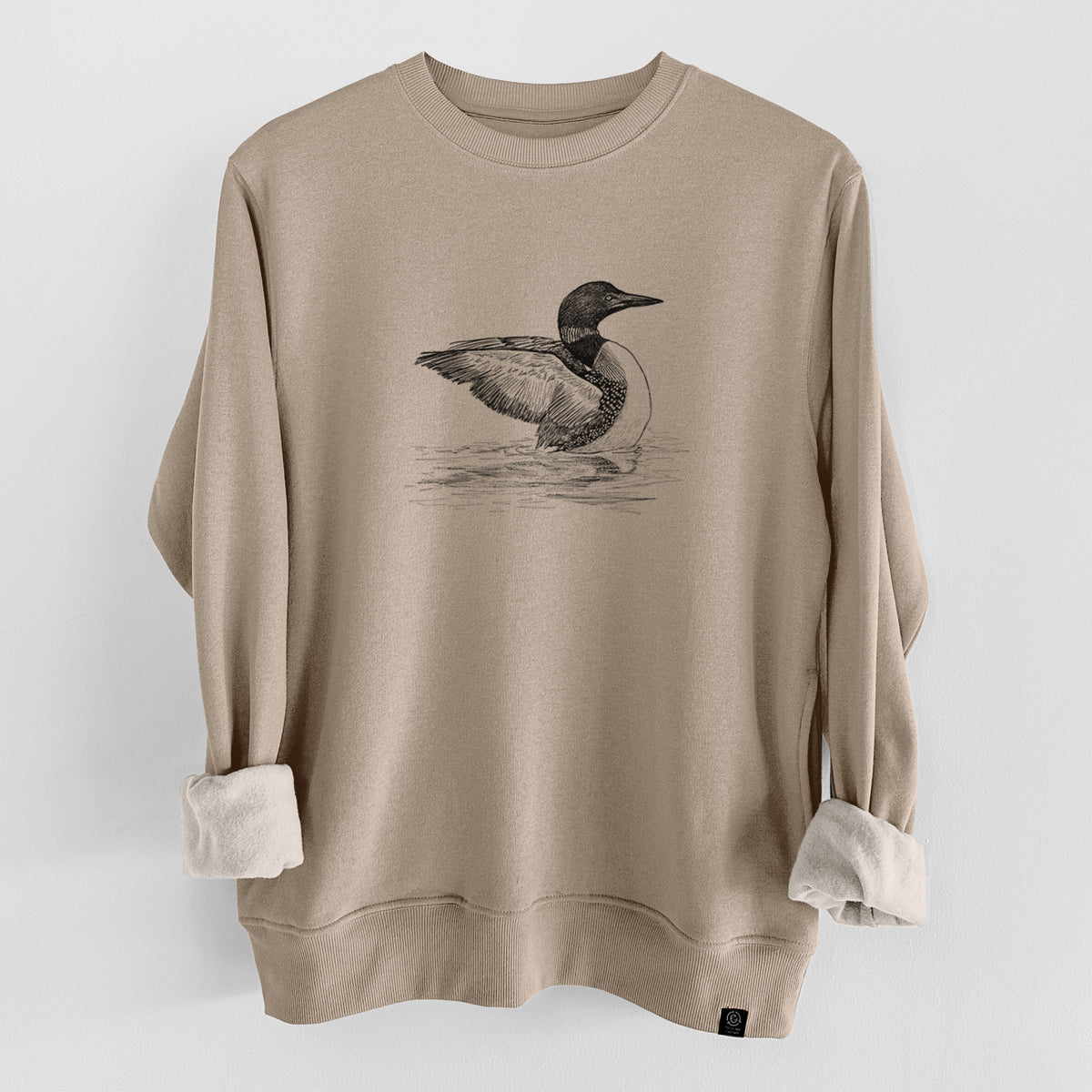 Common Loon - Gavia immer  - Unisex Reclaimed Crewneck Sweatshirt