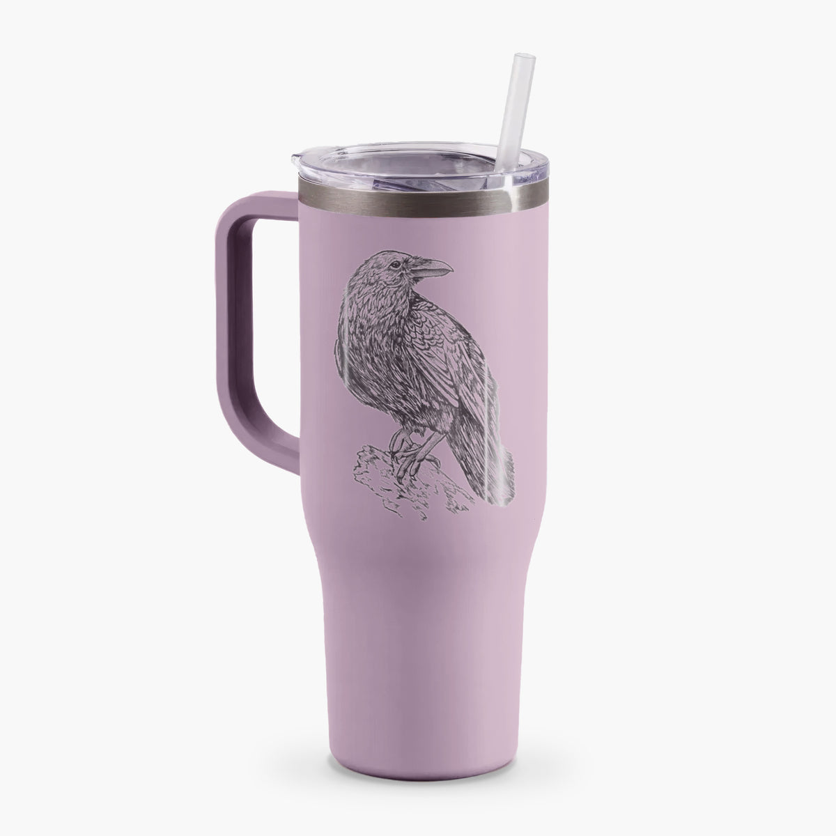 Corvus corax - Common Raven - 40oz Tumbler with Handle