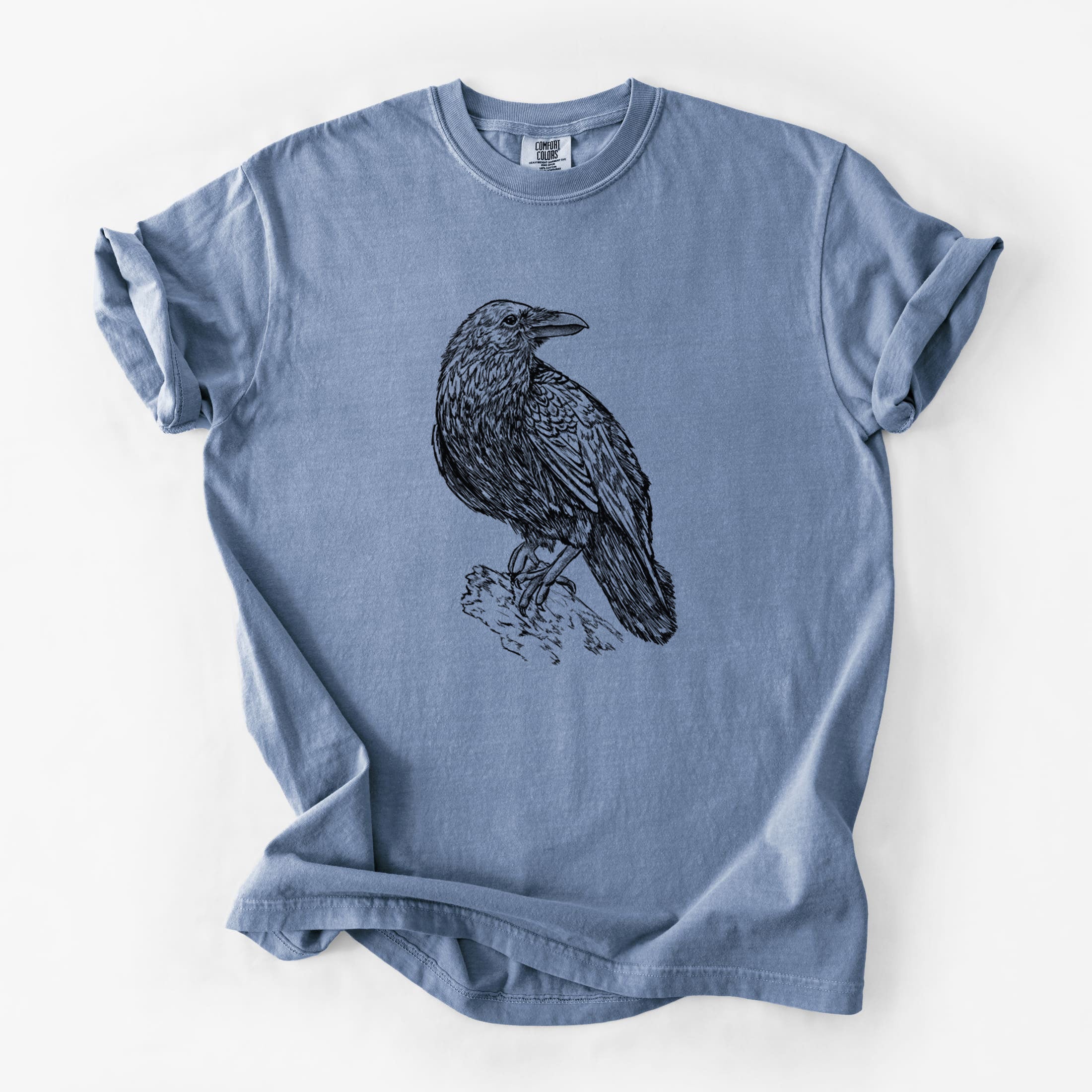 Corvus corax - Common Raven - Unisex Comfort Colors Garment-Dyed Heavyweight T-shirt