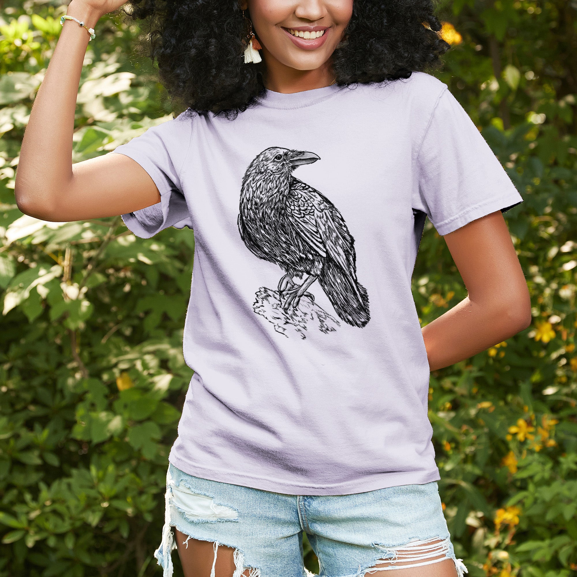 Corvus corax - Common Raven - Unisex Comfort Colors Garment-Dyed Heavyweight T-shirt
