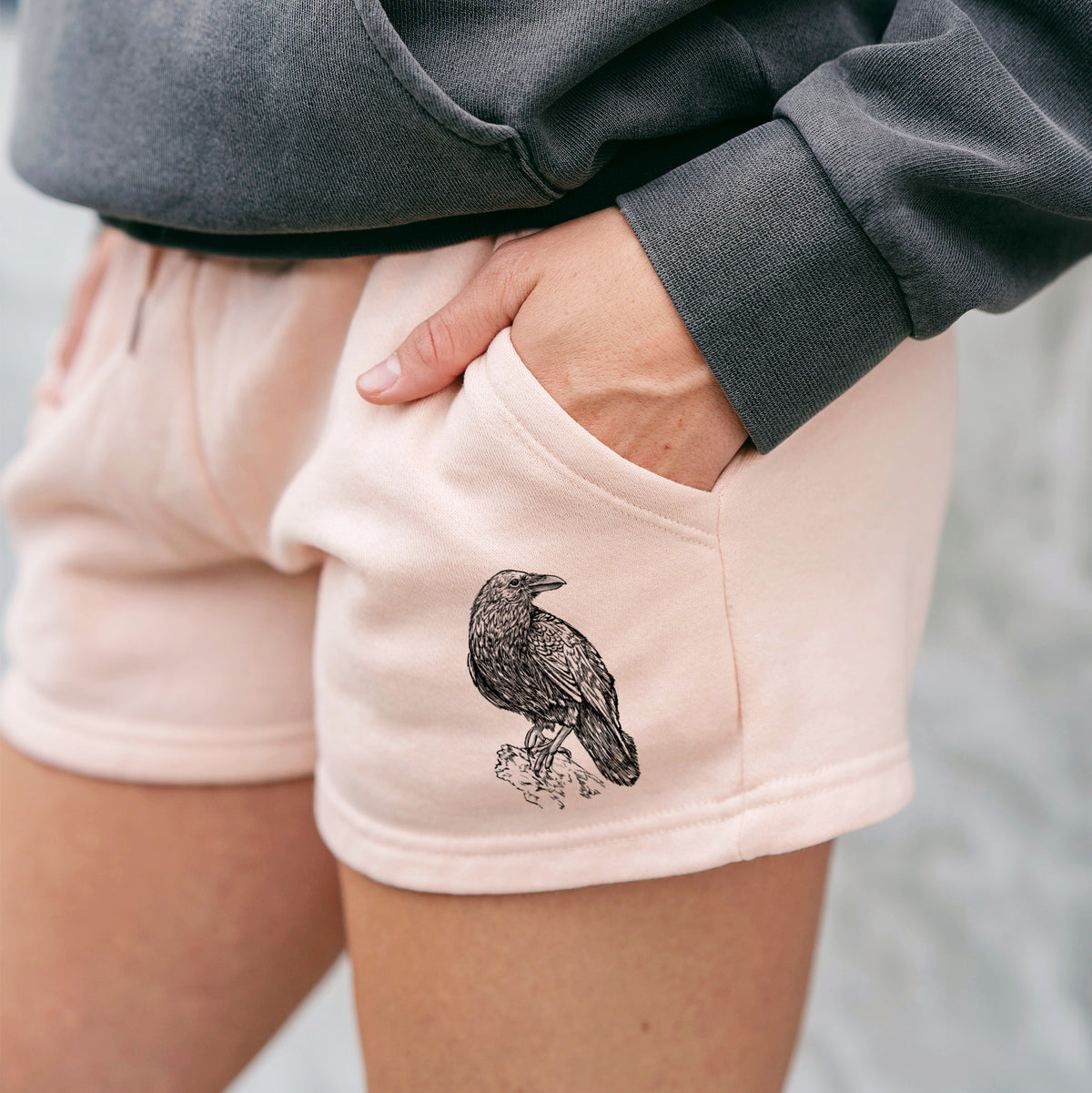 CLOSEOUT - Corvus corax - Common Raven - Women&#39;s Cali Wave Shorts