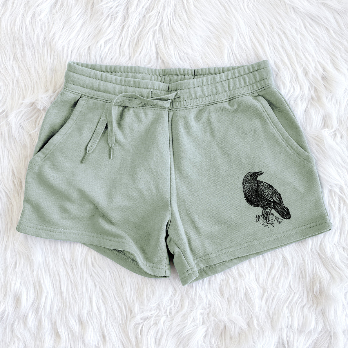 Corvus corax - Common Raven - Women&#39;s Cali Wave Shorts