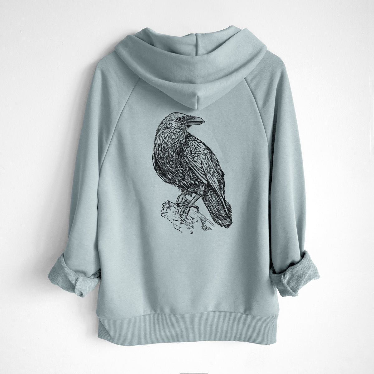 Corvus corax - Common Raven - UltraLuxe Heavyweight French Terry Hoodie