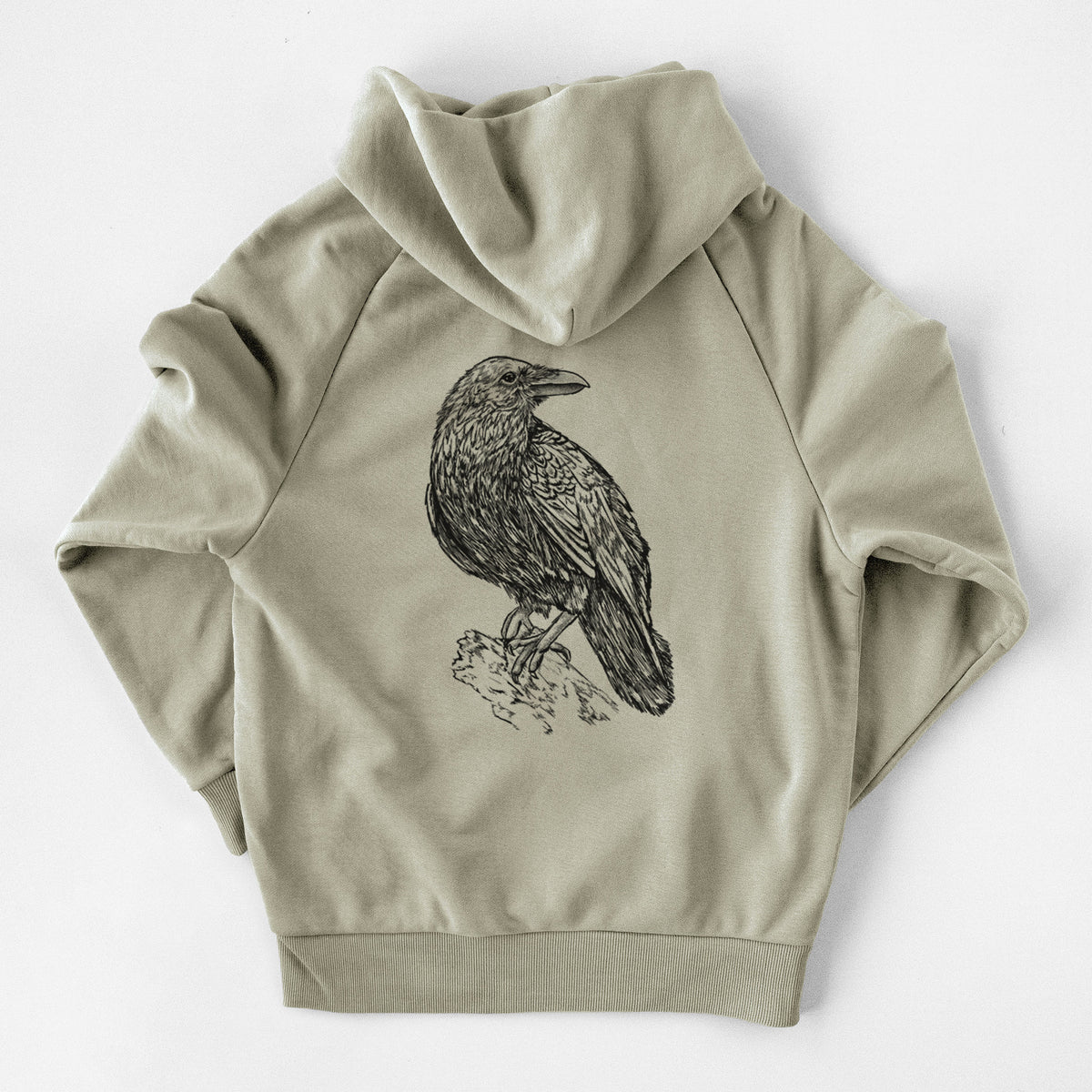 Corvus corax - Common Raven - UltraLuxe Heavyweight French Terry Hoodie
