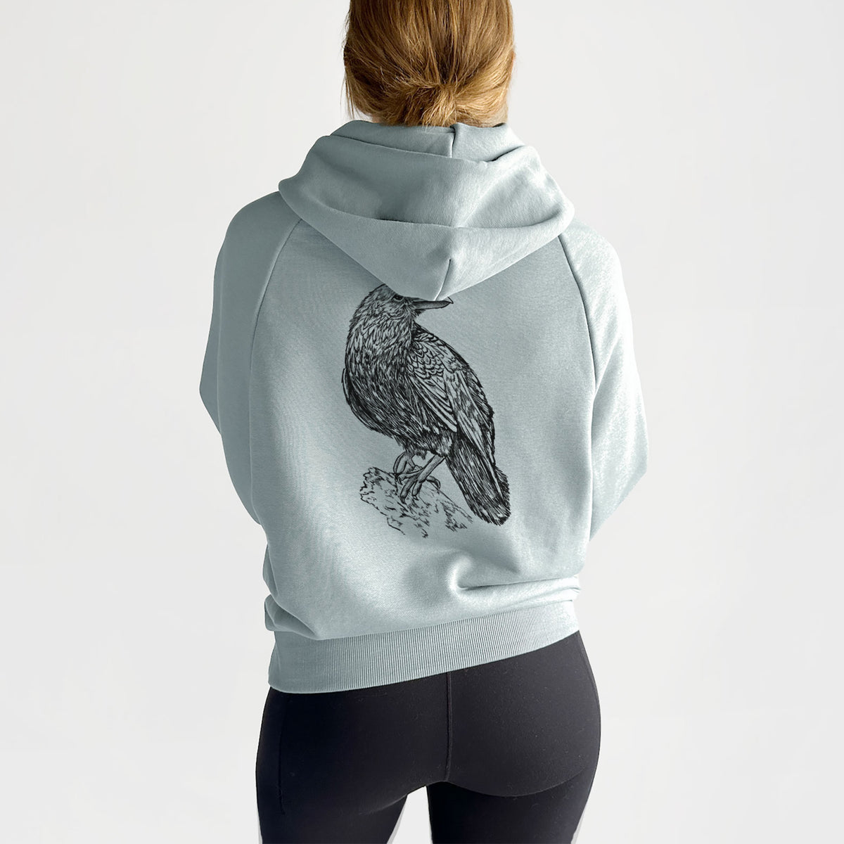 Corvus corax - Common Raven - UltraLuxe Heavyweight French Terry Hoodie