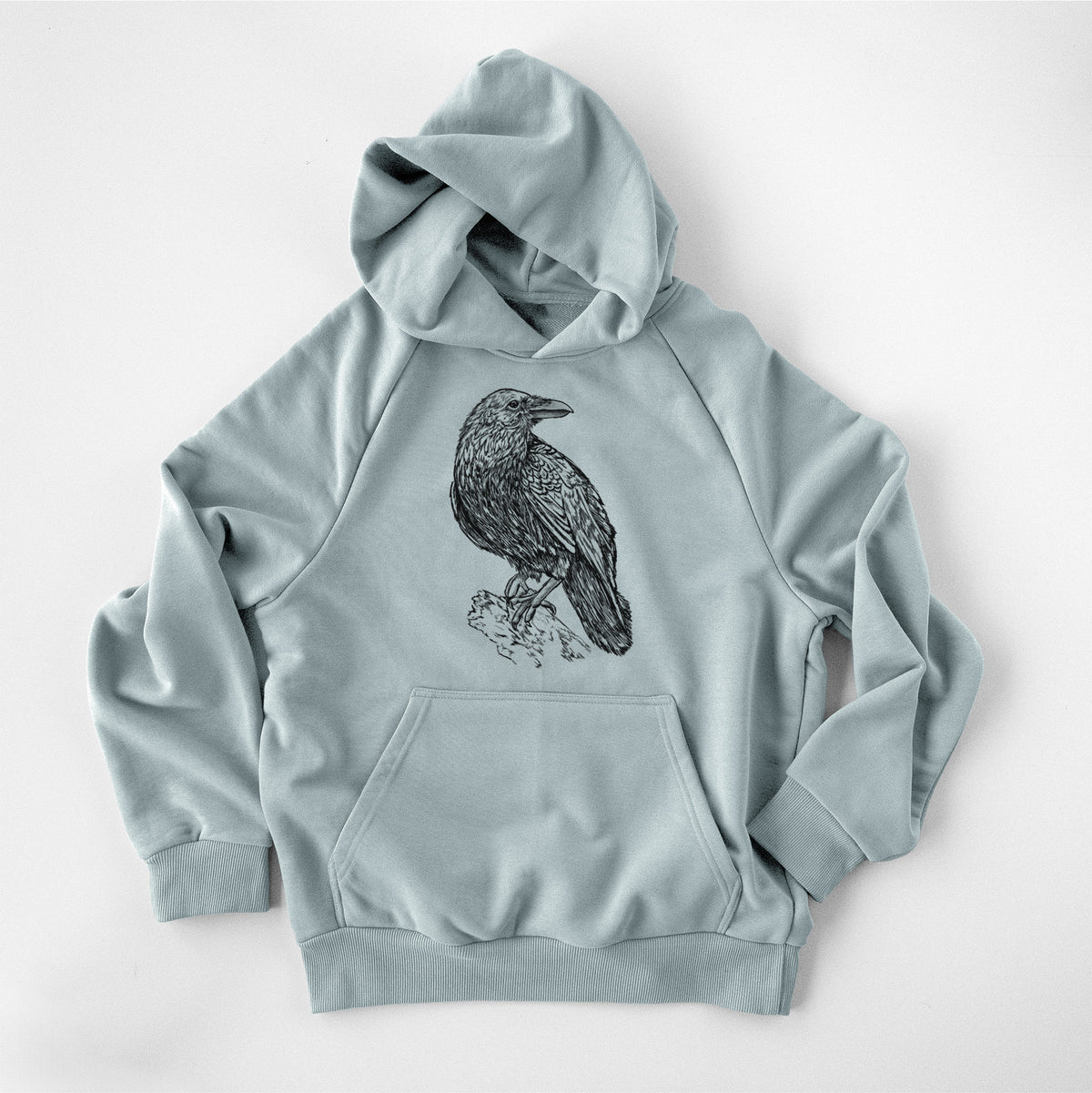 Corvus corax - Common Raven - UltraLuxe Heavyweight French Terry Hoodie
