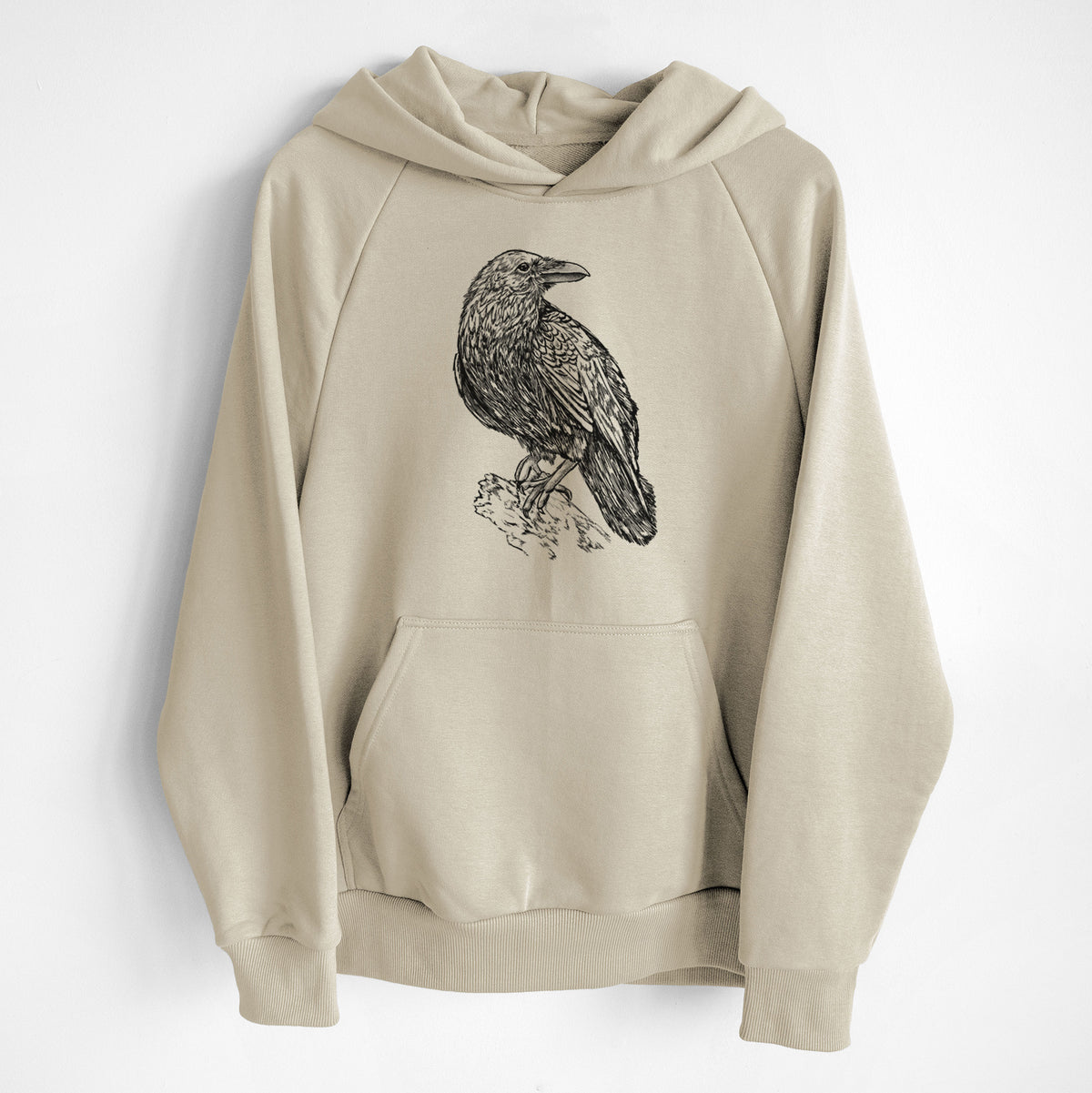 Corvus corax - Common Raven - UltraLuxe Heavyweight French Terry Hoodie