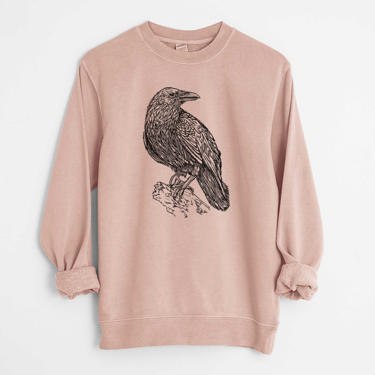 Common Raven - Corvus corax - Unisex Pigment Dyed Crew Sweatshirt