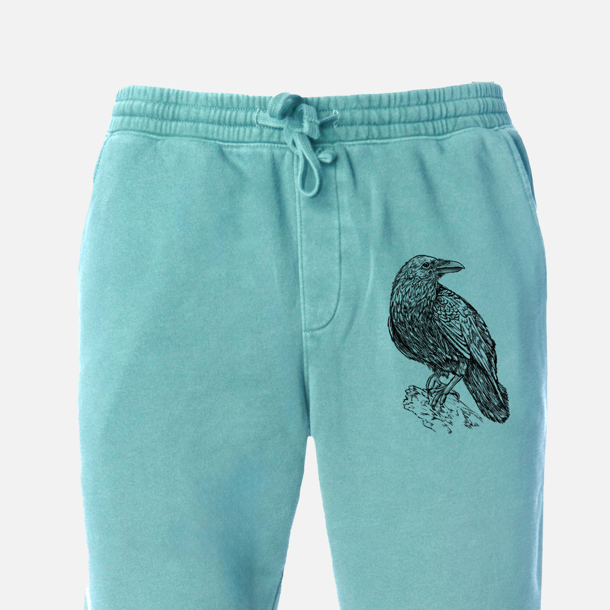 Common Raven - Corvus corax - Unisex Pigment Dyed Sweatpants