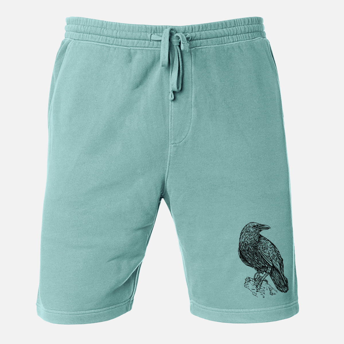 Corvus corax - Common Raven - Unisex Pigment Dyed Shorts