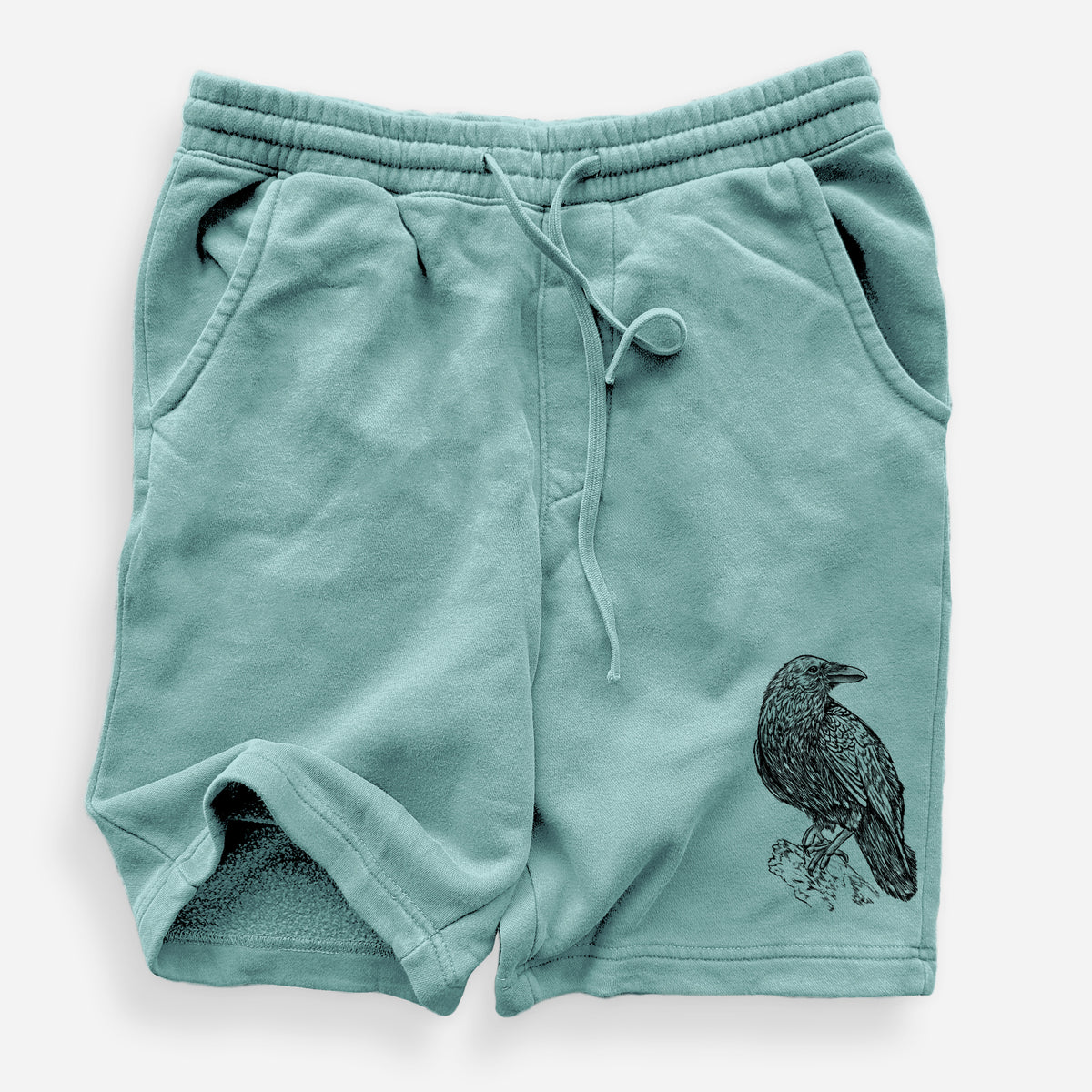 Corvus corax - Common Raven - Unisex Pigment Dyed Shorts